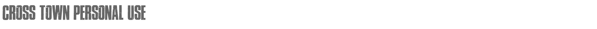Sample characters Cross Town Font